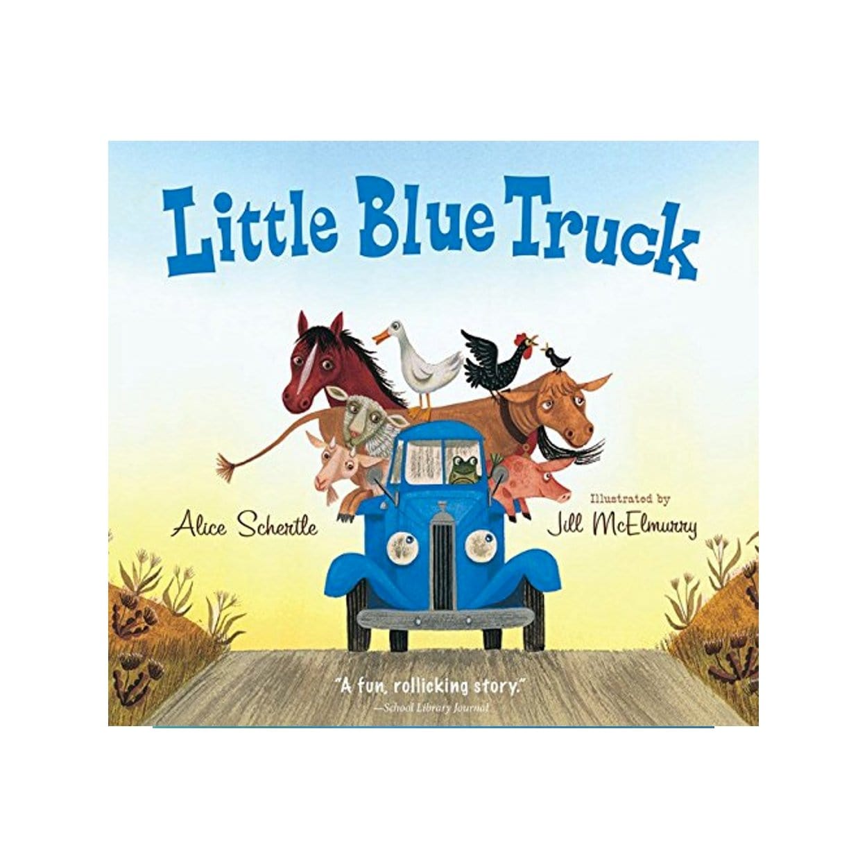 Little Blue Truck - The Montessori Room, Alice Schertle, children's books, best children's books, books about friendship, books about kindness, books about helping others, toddler books, baby books, first book, baby registry ideas, animal books, rhyming books, Toronto, Ontario, Canada