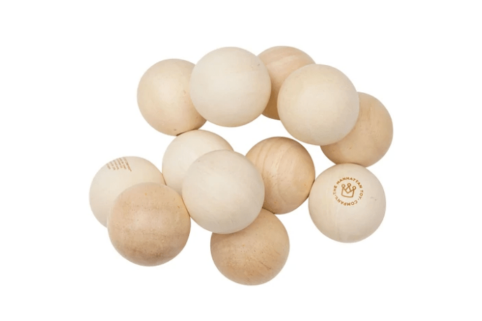 Natural Baby Beads - The Montessori Room, Manhattan Toy, Toronto, Ontario, Canada, baby beads, wooden beads, baby toys, infant toys, best gift for baby, bestselling baby toy, fine motor toy, baby registry gift ideas, sensory toys
