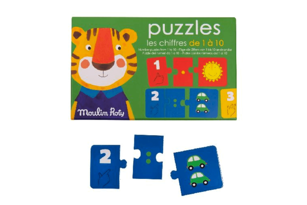 Popipop - Number Puzzle By Moulin Roty, number puzzles, teach numbers to toddlers, teach number symbols, teach numbers to kids, teach numeracy to toddlers, self-correcting number puzzles, Toronto, Canada