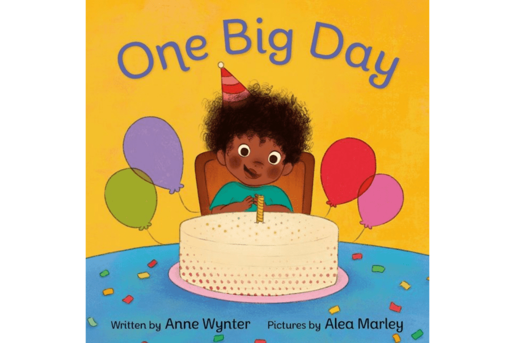 One Big Day by Anne Wynter, board book, books about first birthday, gifts for first birthday, gifts for children turning 1, The Montessori Room, Toronto, Ontario, Canada.