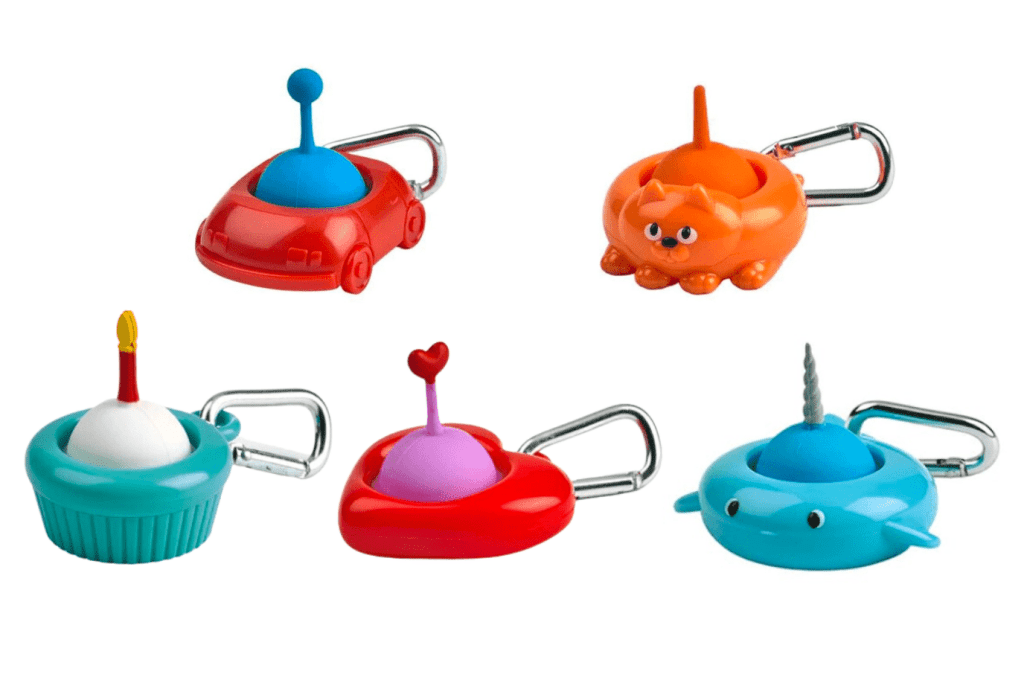 Pull N Pops Fidget Bubble Poppers Blue Orange, Toronto, Canada, keychain bubble poppers, small bubble poppers, small fidget toys, small sensory toys, fidget toys for kids, small sensory toys for children