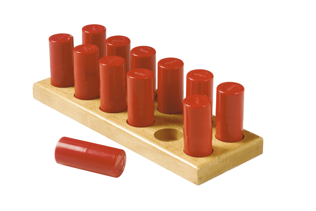 Sound Tubes, Educo, Sensorial material, Montessori sensorial material, Materials for casa classroom, Materials for primary classroom, explore the auditory sense, develop language skills and enrich vocabulary, The Montessori Room, Toronto, Ontario.