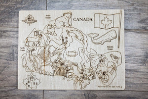 Wooden Map of Canada Puzzle