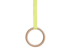 Wooden Ring on a Elasticized Ribbon