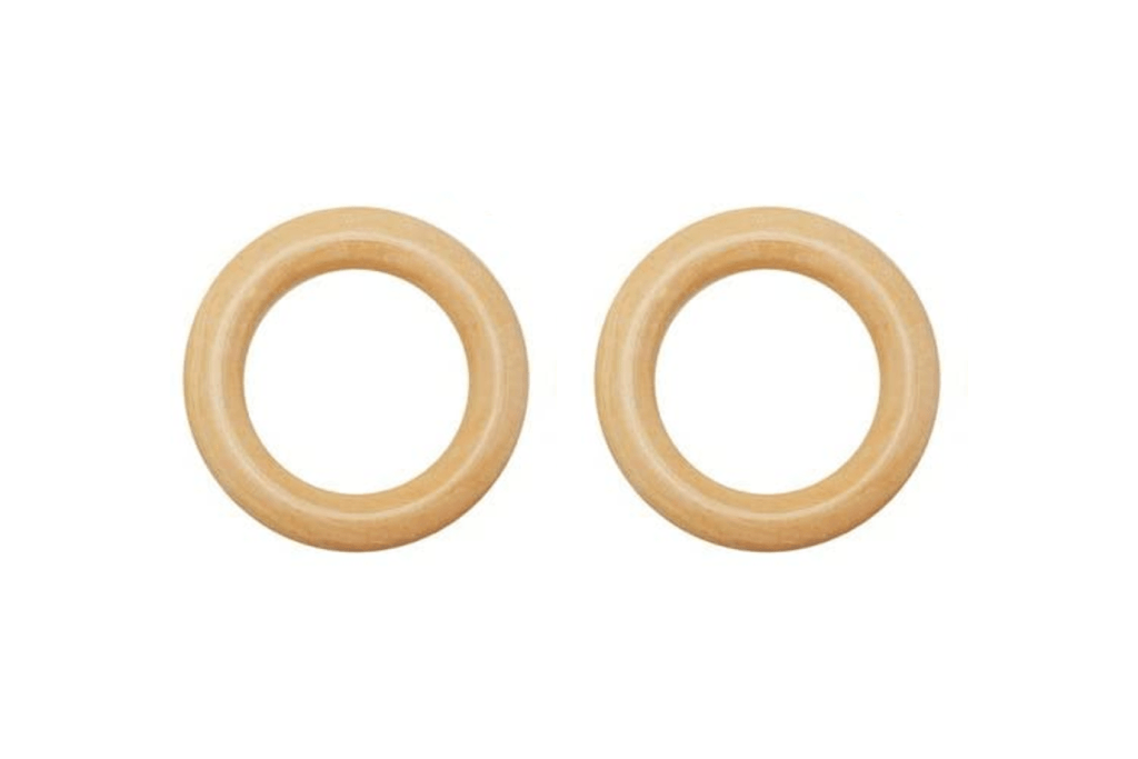 Montessori wooden rings, natural wooden teethers, Montessori material for infants, Toronto, Canada, Ontario, sensory toys