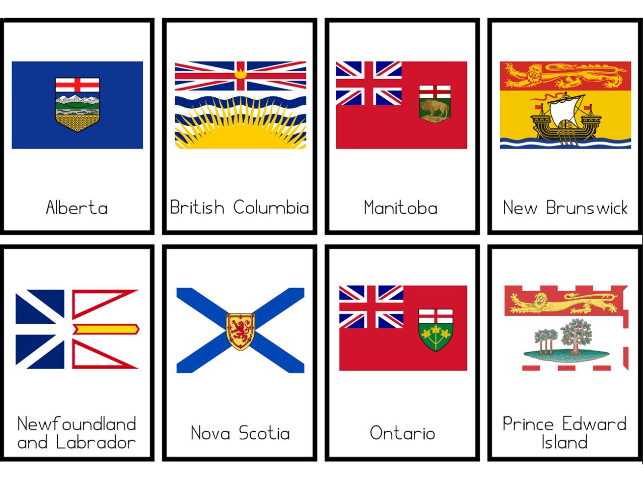 [FREE PRINTABLE] 13 Canadian Flags - Provinces & Territories