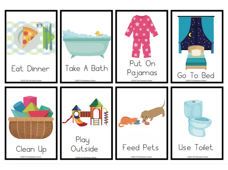 New UPDATED Routine Cards - FREE Printable - The Montessori Room