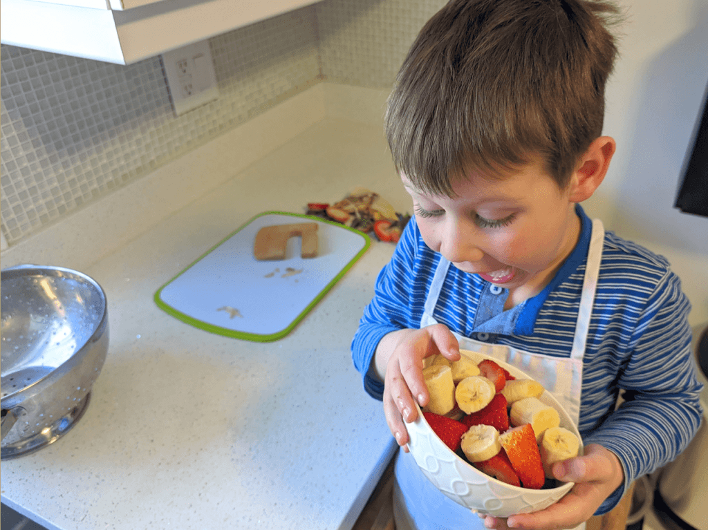Visual Recipe Card For Children - Fruit Salad
