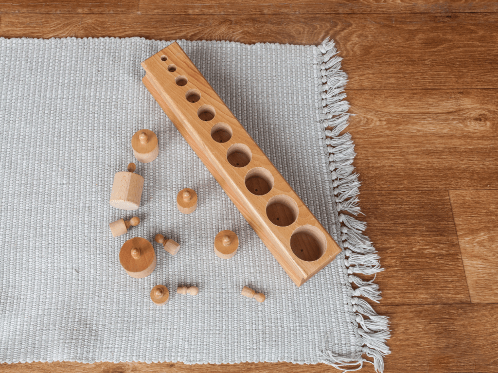 Why do some children work on the floor in a Montessori classroom?