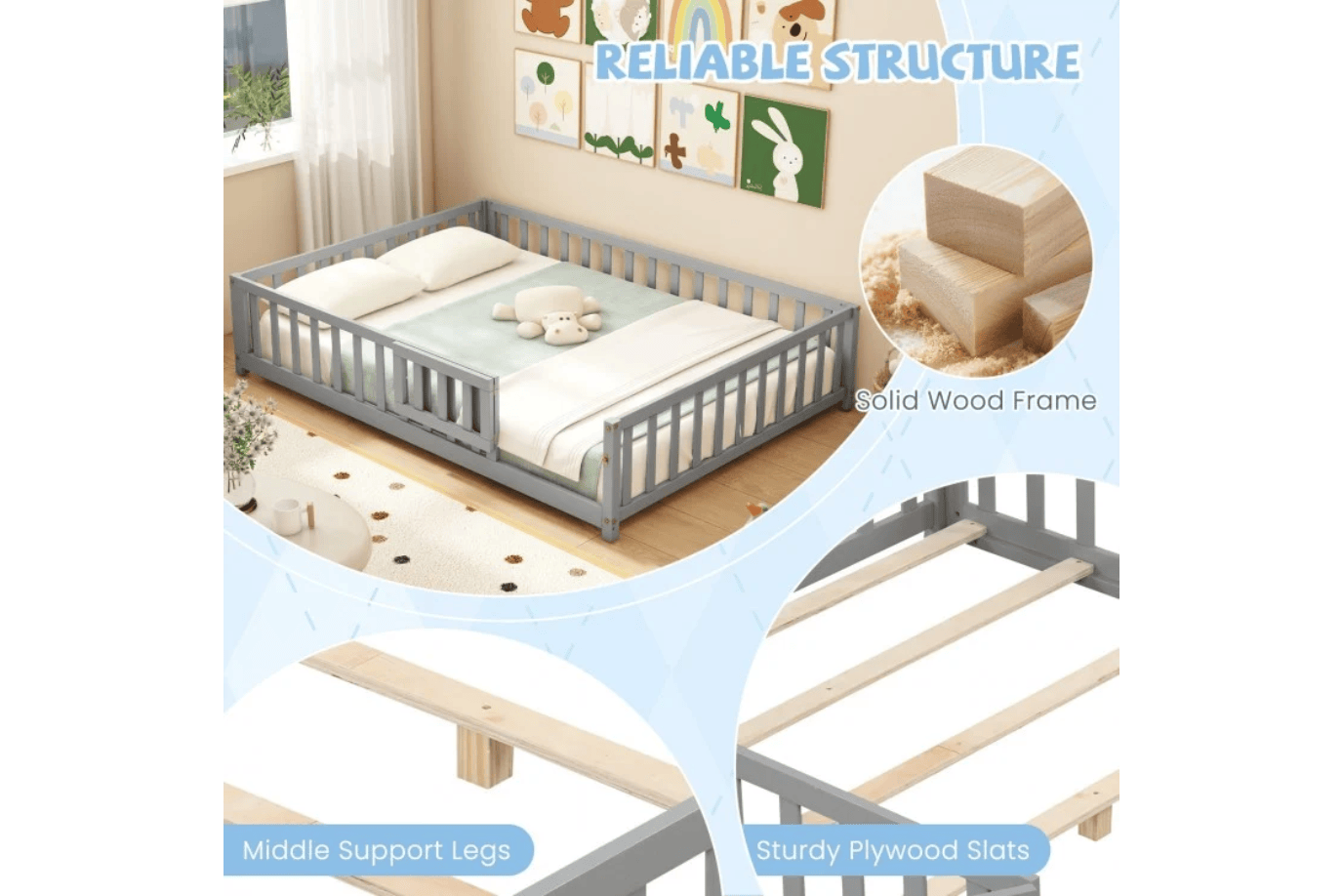 Costway Montessori Floorbed - Full