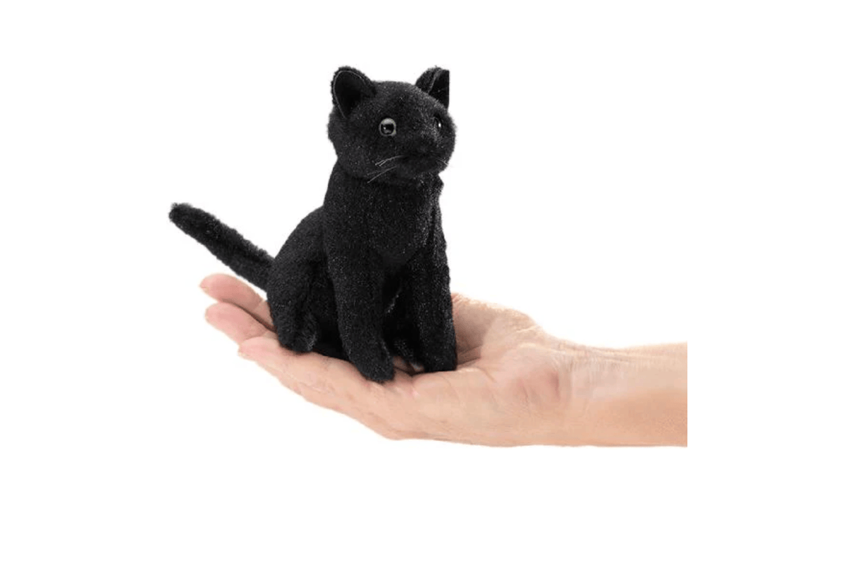Fire the Imagination Black Cat Mini Finger Puppets by Folkmanis Puppets (various styles)