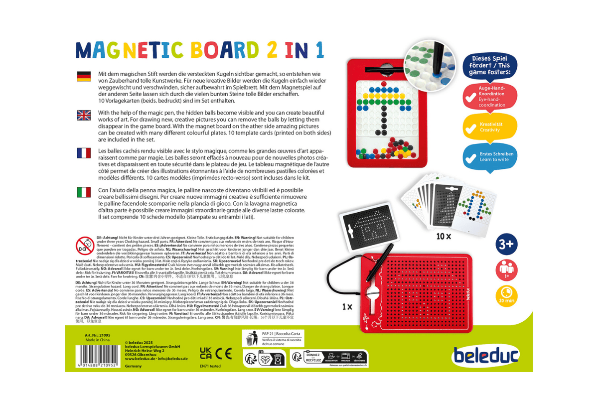 Playwell Beleduc 2-in-1 Magnetic Activity Board
