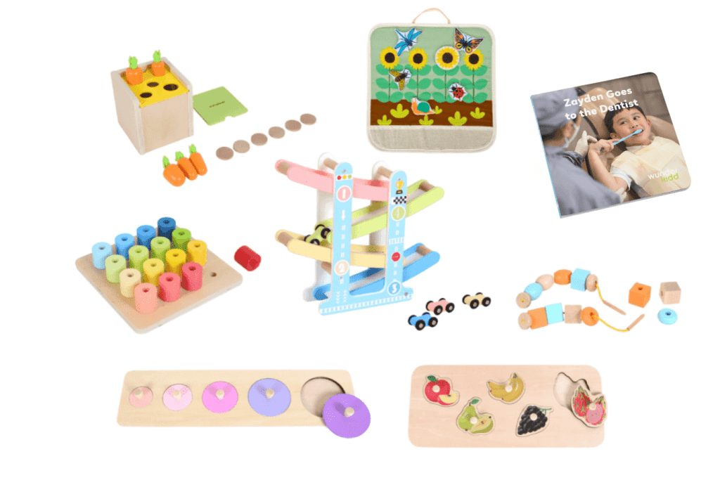 The Play Kits by Lovevery, Lovevery, Montessori toy subscription, buy Lovevery item individually, Lovevery Canada, Lovevery in store, The Babbler Playkit, Months 13 - 15, The Adventurer Playkit, Months 16 - 18, The Montessori Room, Toronto, Ontario, Canada. 
