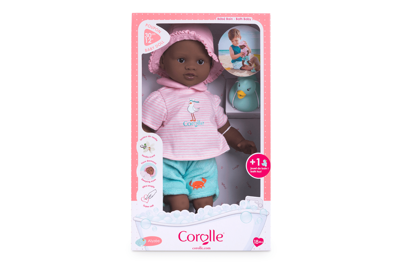 K.I.D. Toys Inc. Corolle Bath Baby Doll (Multiple Styles Available)