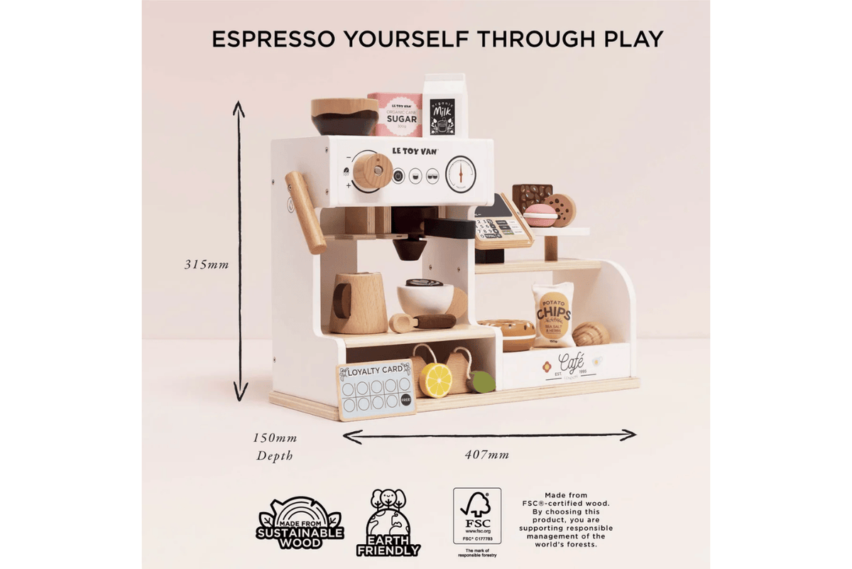 Fire the Imagination Le Toy Van Tabletop Barista Café Shop