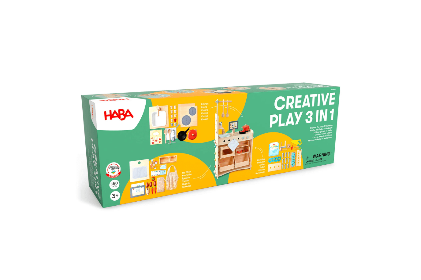 Haba Creative Play 3 in 1 – Play Kitchen, Store & Workshop
