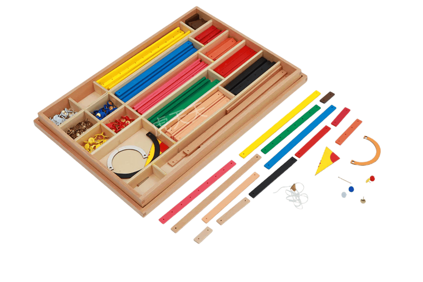 Adena Montessori Geometric Stick Material Geometric Stick Material & Cork Workboard