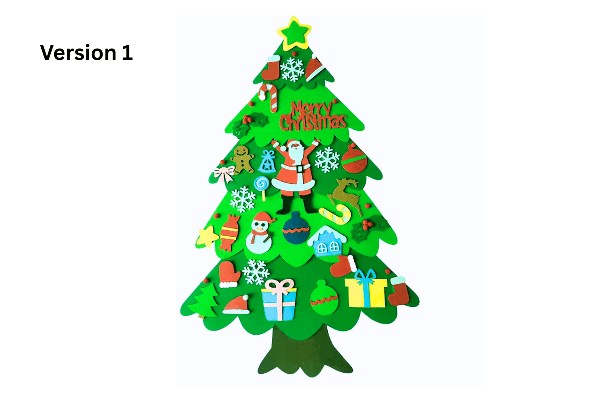 The Montessori Room Felt Christmas Tree - Version 1 Felt Christmas Tree (2 Styles Available)