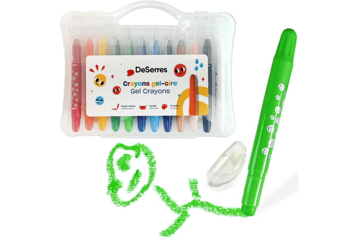 Pierre Belvediere DeSerres Wax Gel Crayons For Kids - Set of 12