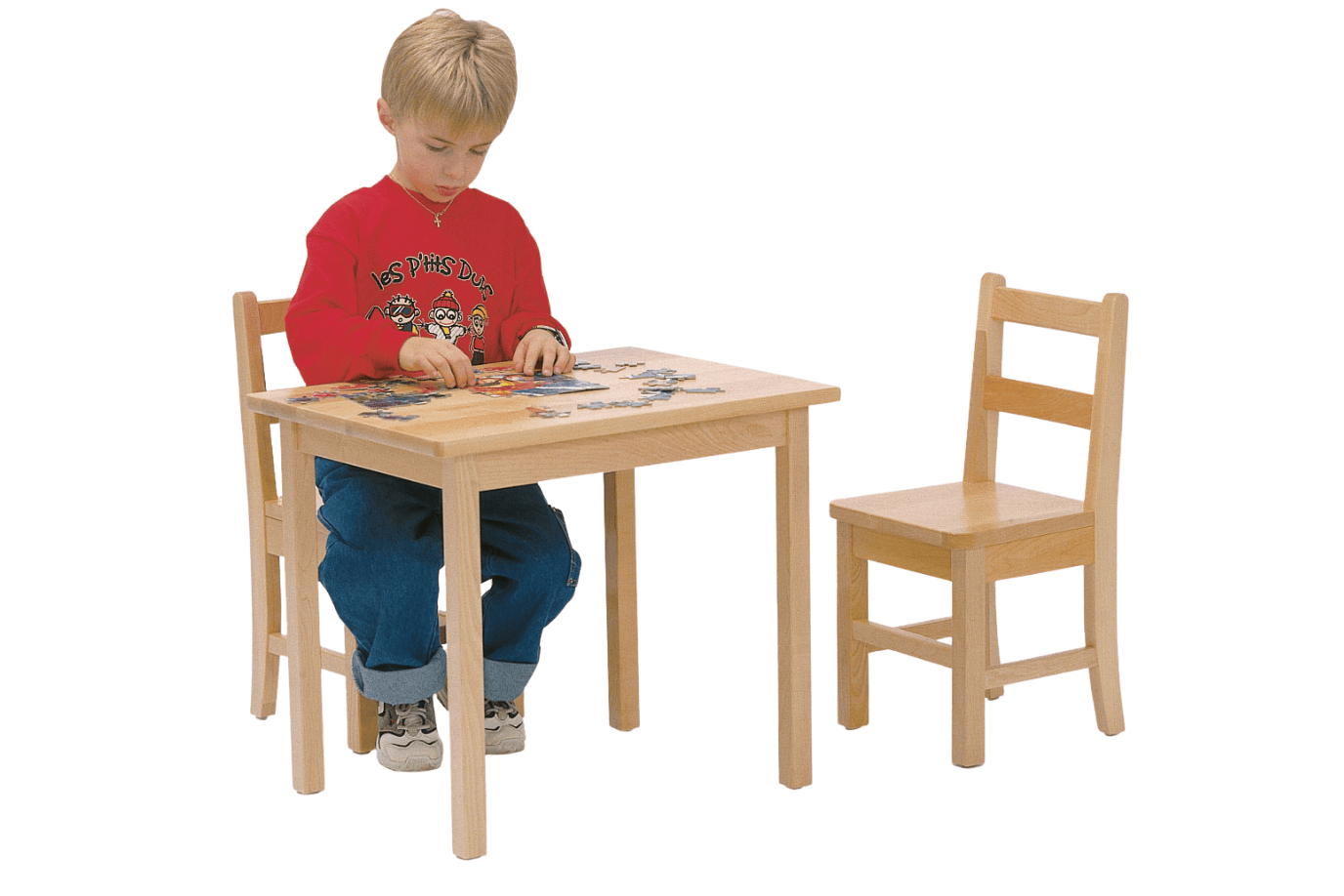 JB Poitras Solid Maple Wood Children’s Table and Chair Set