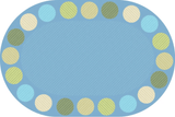 Calming Colours Seating Rug Oval (Various Sizes Available)