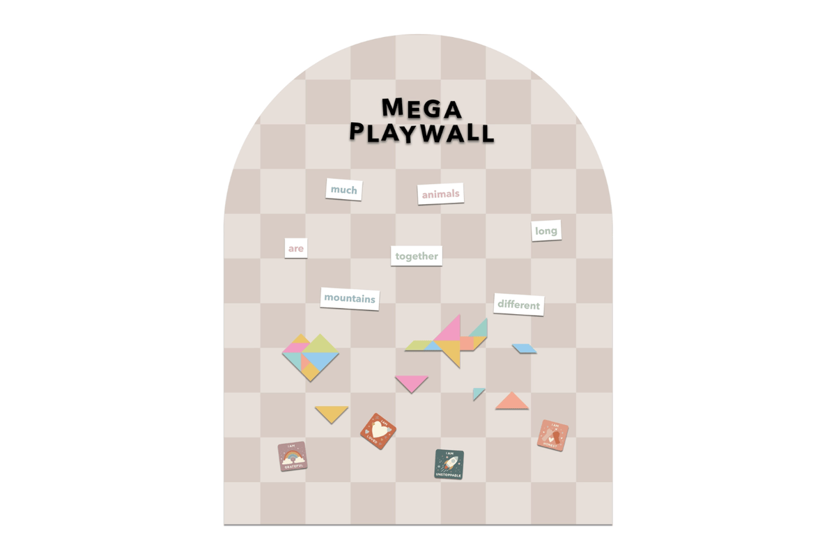 NEW &amp; IMPROVED Mega Magic Playwall - Removable Magnetic Chalkboard Wall Decal