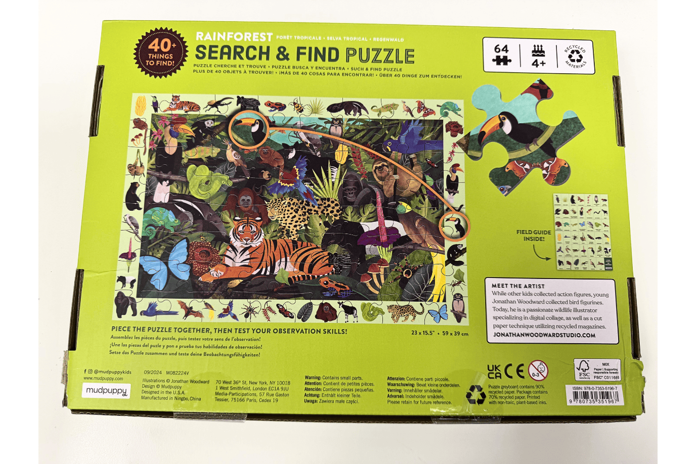 Raincoast Books Rainforest Search & Find Puzzle - Damaged Box - FINAL SALE