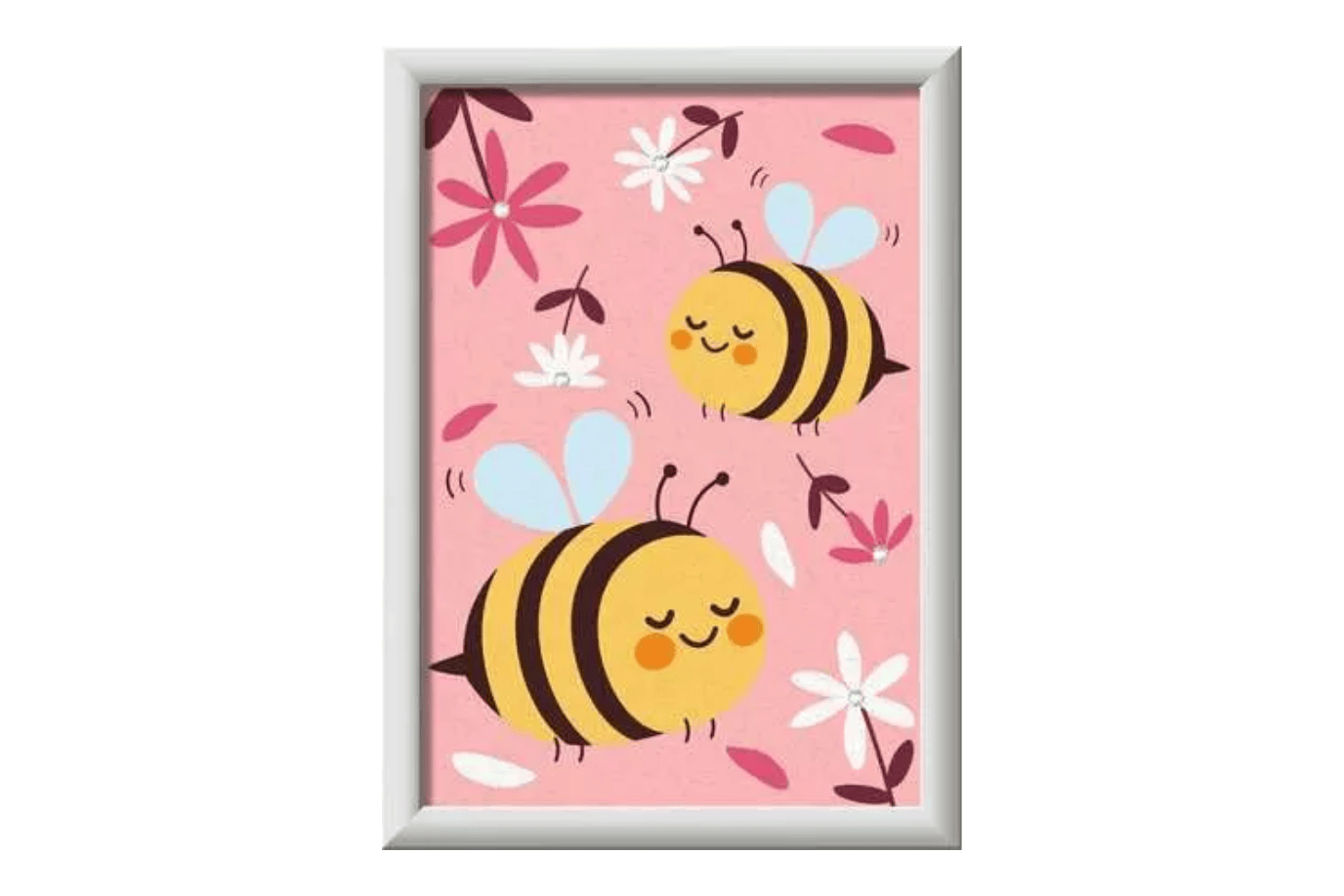 Tracy Stevenson Happy Bumblebees 12x18cm CreArt Paint By Number Kits With Frame