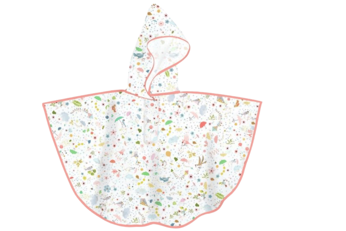 Ilo Lightness Djeco Rain Cape for 5-7 Year Olds