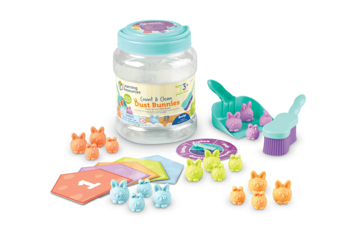 Playwell Learning Resources Count &amp; Clean Dust Bunnies
