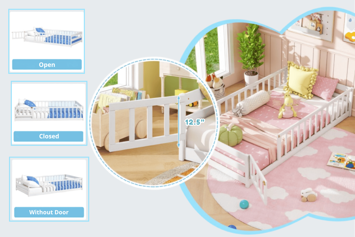 Costway Montessori Floorbed - Twin