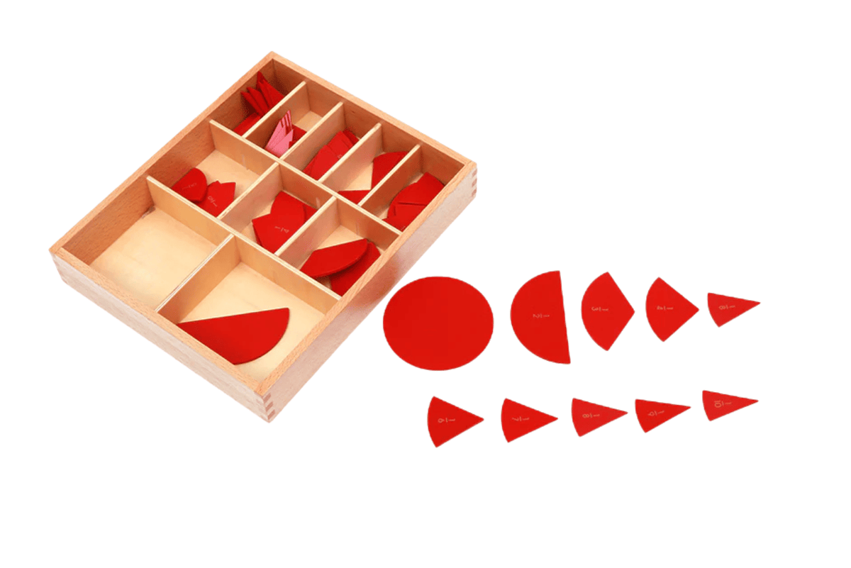 Adena Montessori 1-10 Cut-Out Labeled Fraction Circles