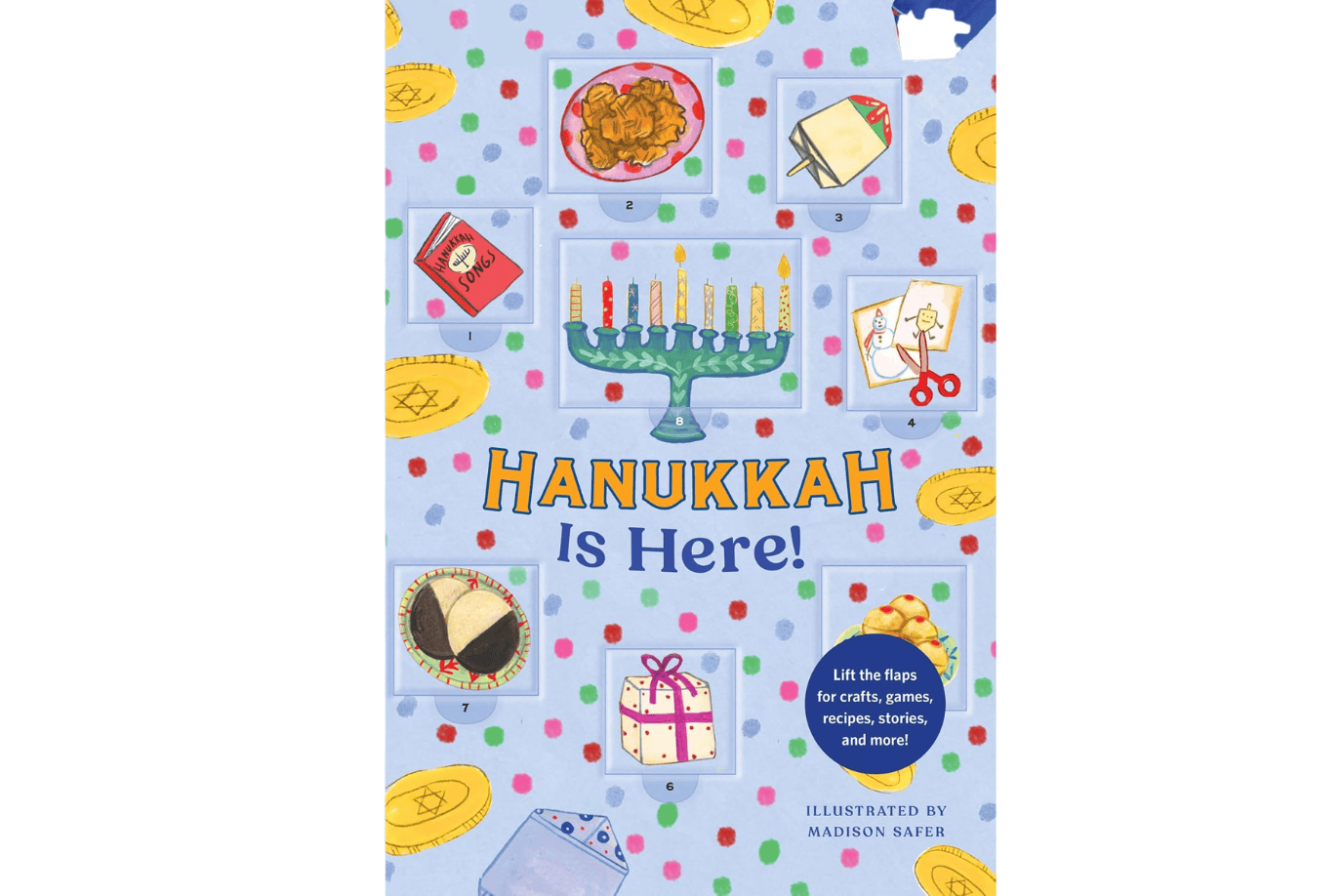 Raincoast Books Hanukkah Is Here! A Lift-the-Flap Hanukkah Countdown