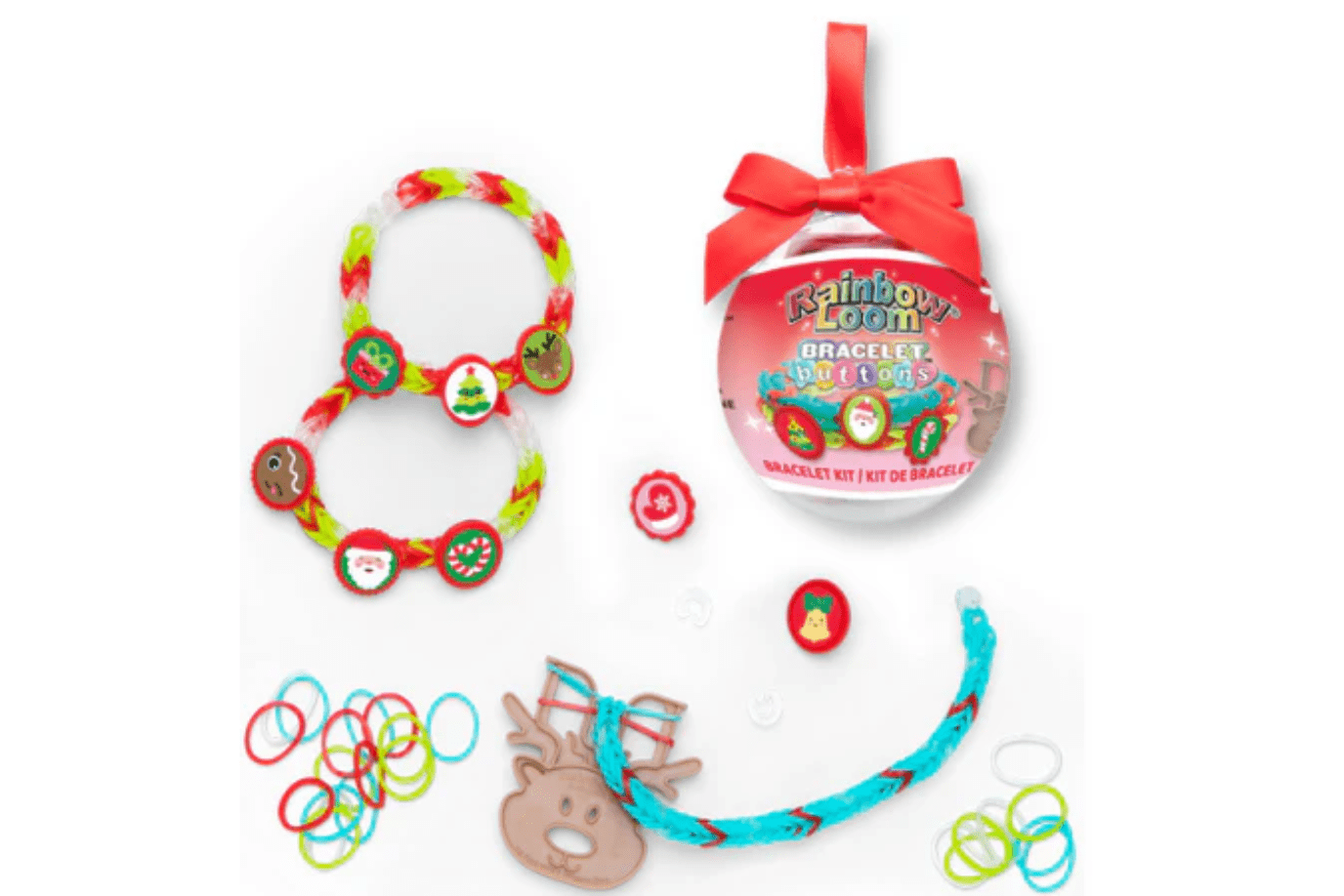 Rainbow Loom Christmas Ornament Bracelet Kit