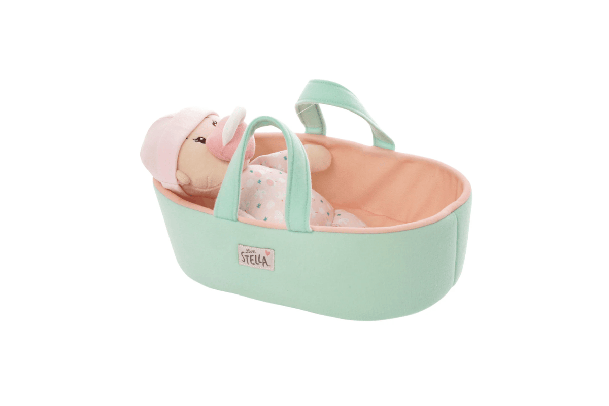Kid Central Love, Stella My First Doll Peach &amp; Bassinet