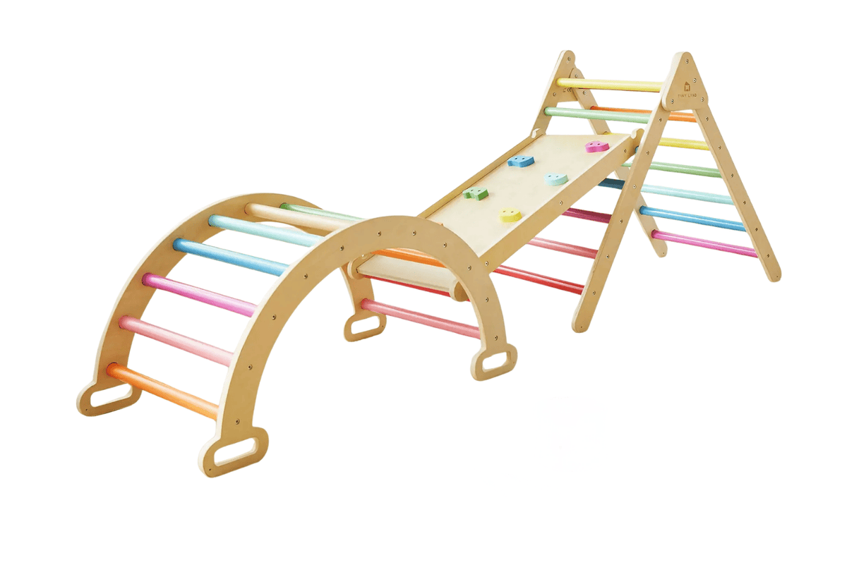 Tinyland Pikler Triangle Climbing Bundle - Rainbow
