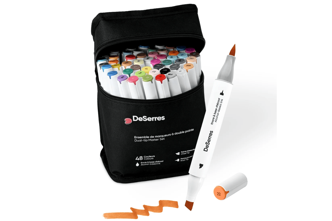 Pierre Belvediere DeSerres Alcohol Dual-Tip Marker Set - Set of 48