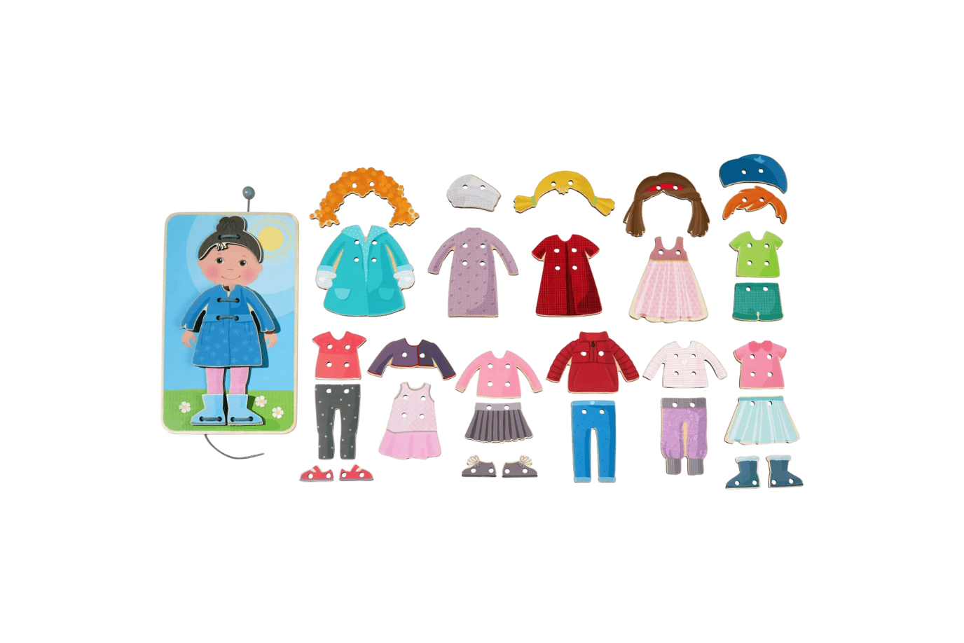 Haba Dress Me - Threading and Lacing Game, threading activities for kids, laving activities for kids, Montessori lacing activities, Montessori lacing cards Toronto, Canada