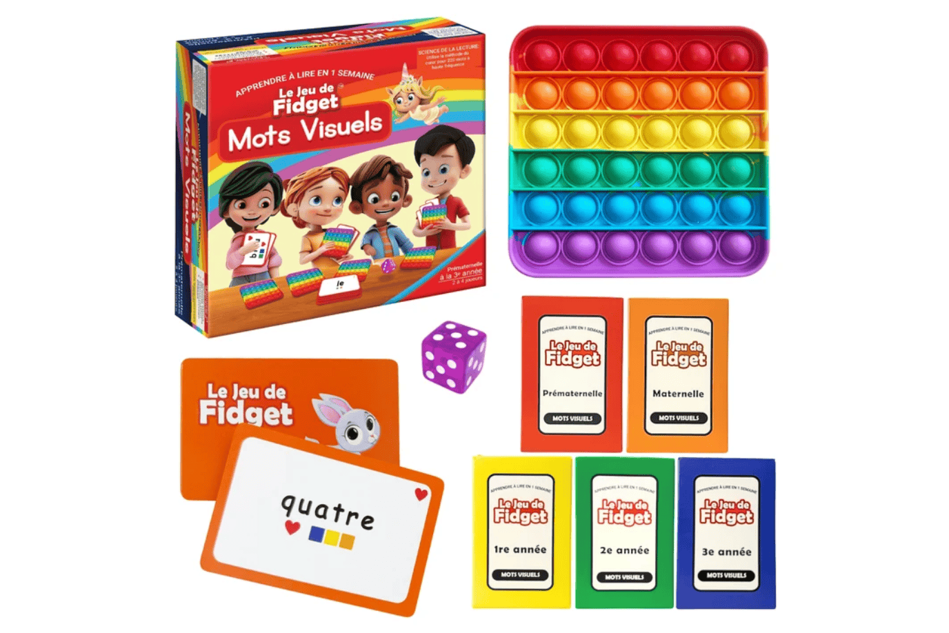 The Fidget Company The Fidget Game French: Le Jeu de Fidget Mots Visuels [The Fidget Company] (Pre-K to Grade 3)
