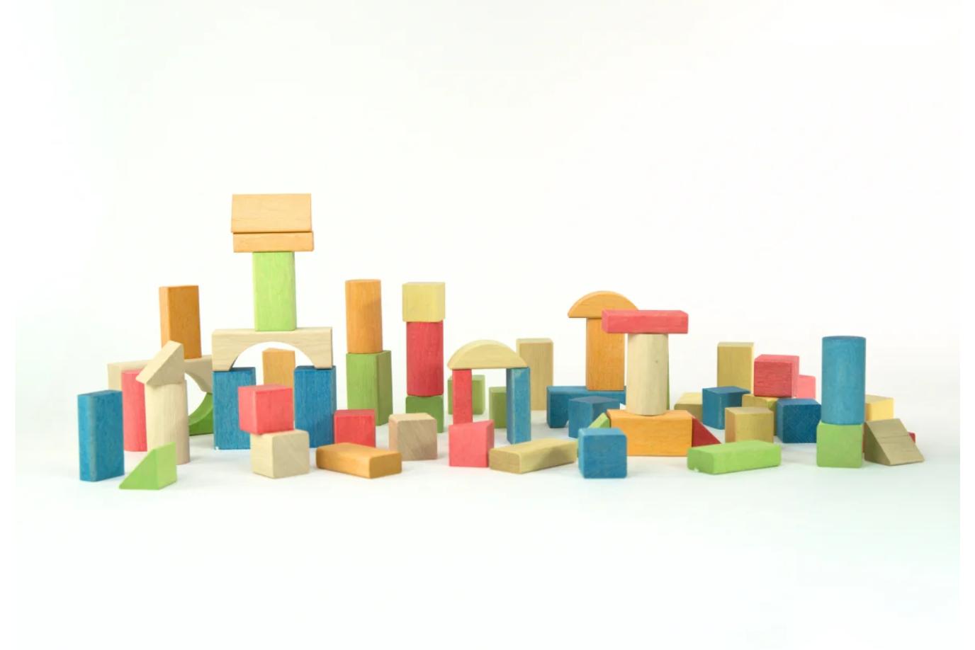 Nic Natural Building Blocks - 58 Blocks (Made with plant-based dyes)