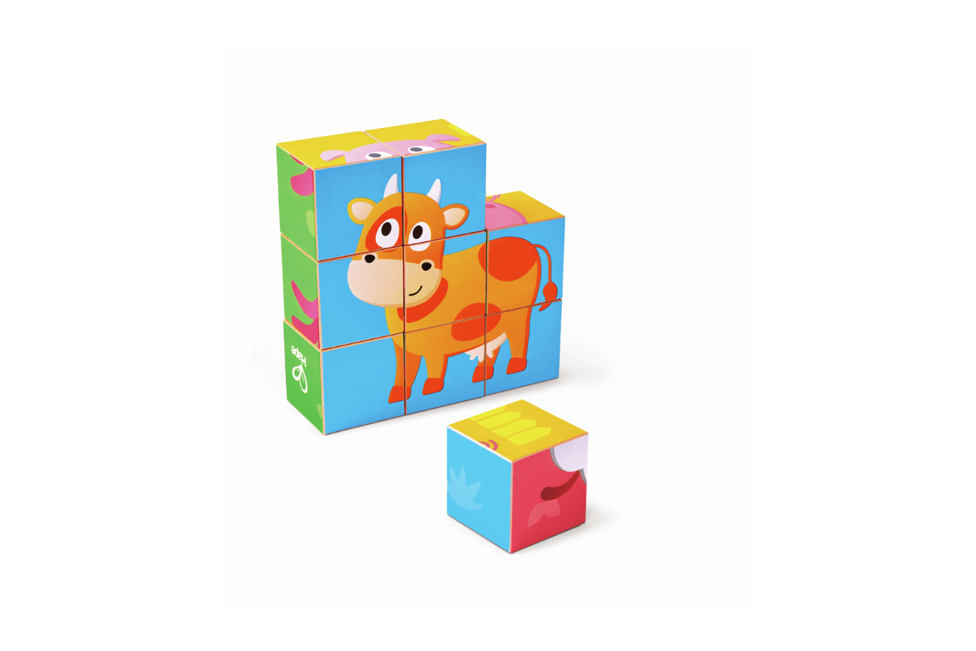 Playwell Hape Farm Wooden Puzzle Blocks