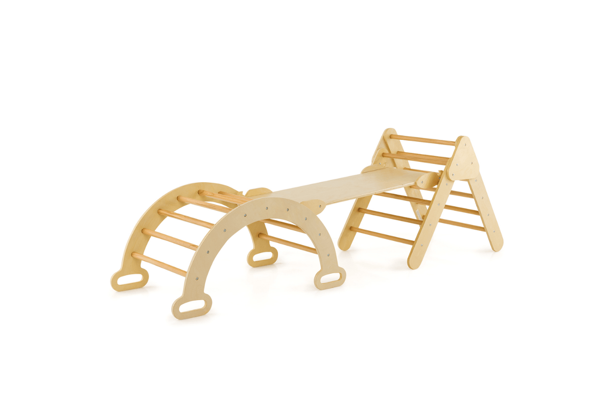 Costway Natural Pikler Climbing Bundle
