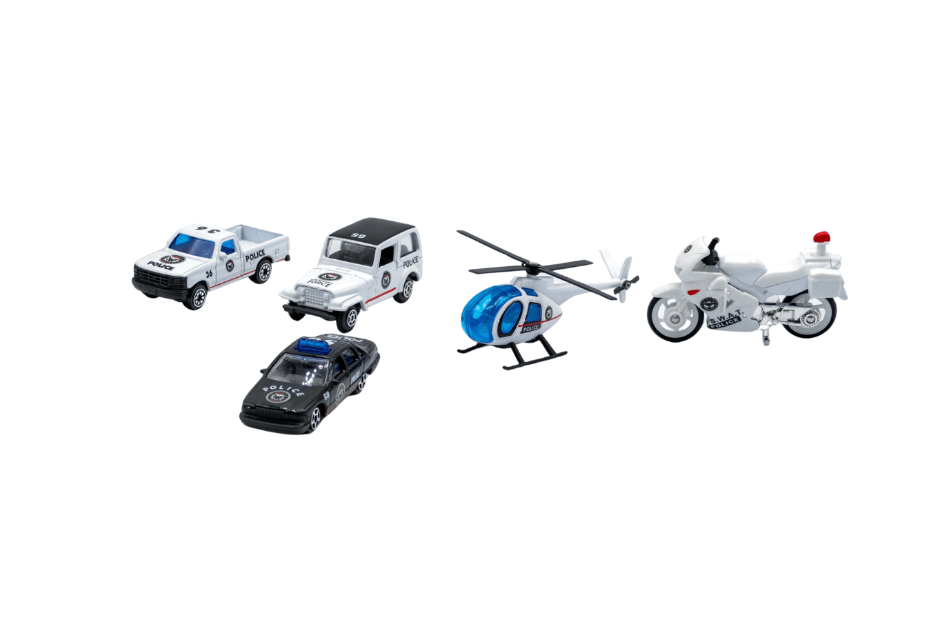 Playwell Set 2 Community Vehicles - Police Set (5 Pieces)
