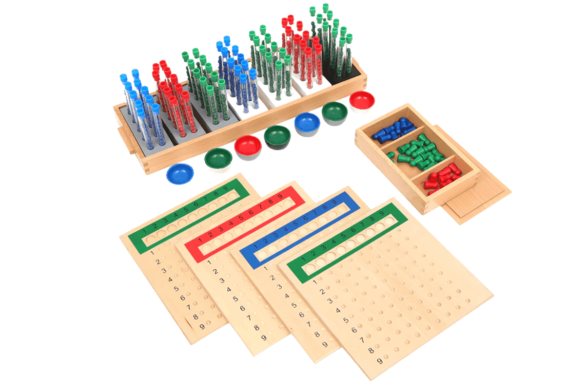 Adena Montessori Long Division / Racks and Tubes