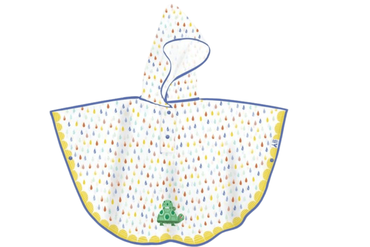 Ilo Turtle Djeco Rain Cape for 3-5 Year Olds