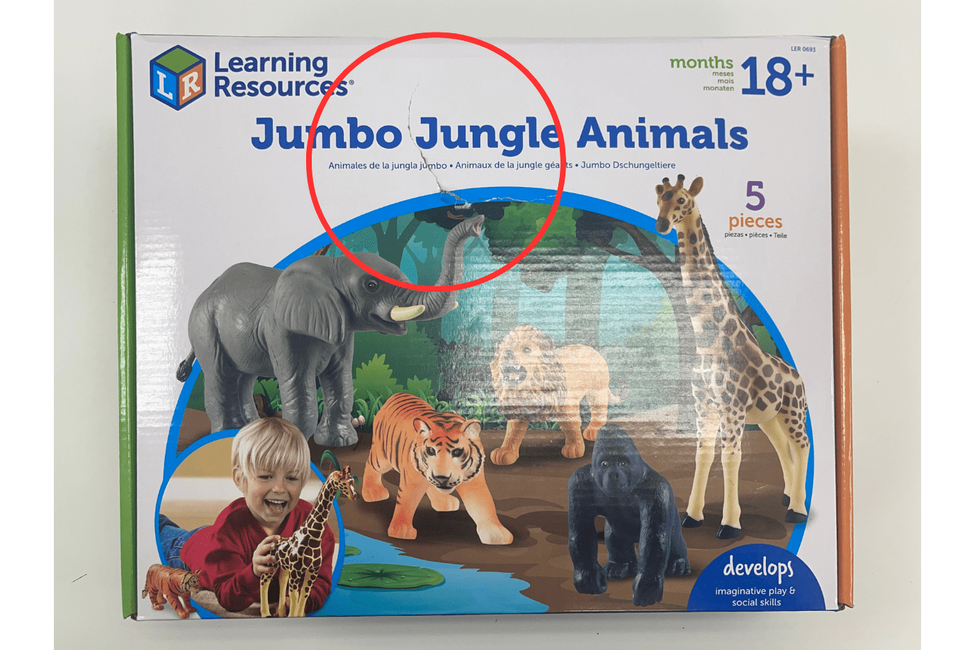 Jumbo Jungle Animals - Damaged Box - FINAL SALE