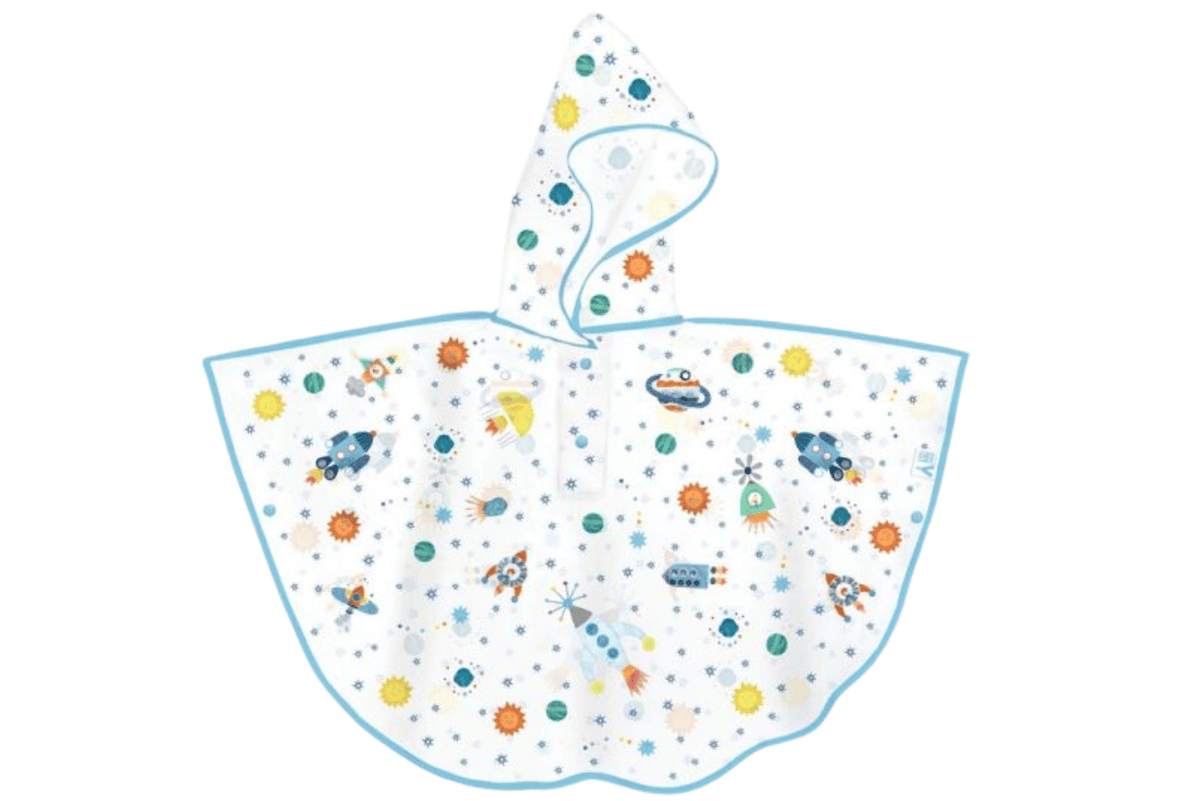 Ilo Rocket Djeco Rain Cape for 5-7 Year Olds