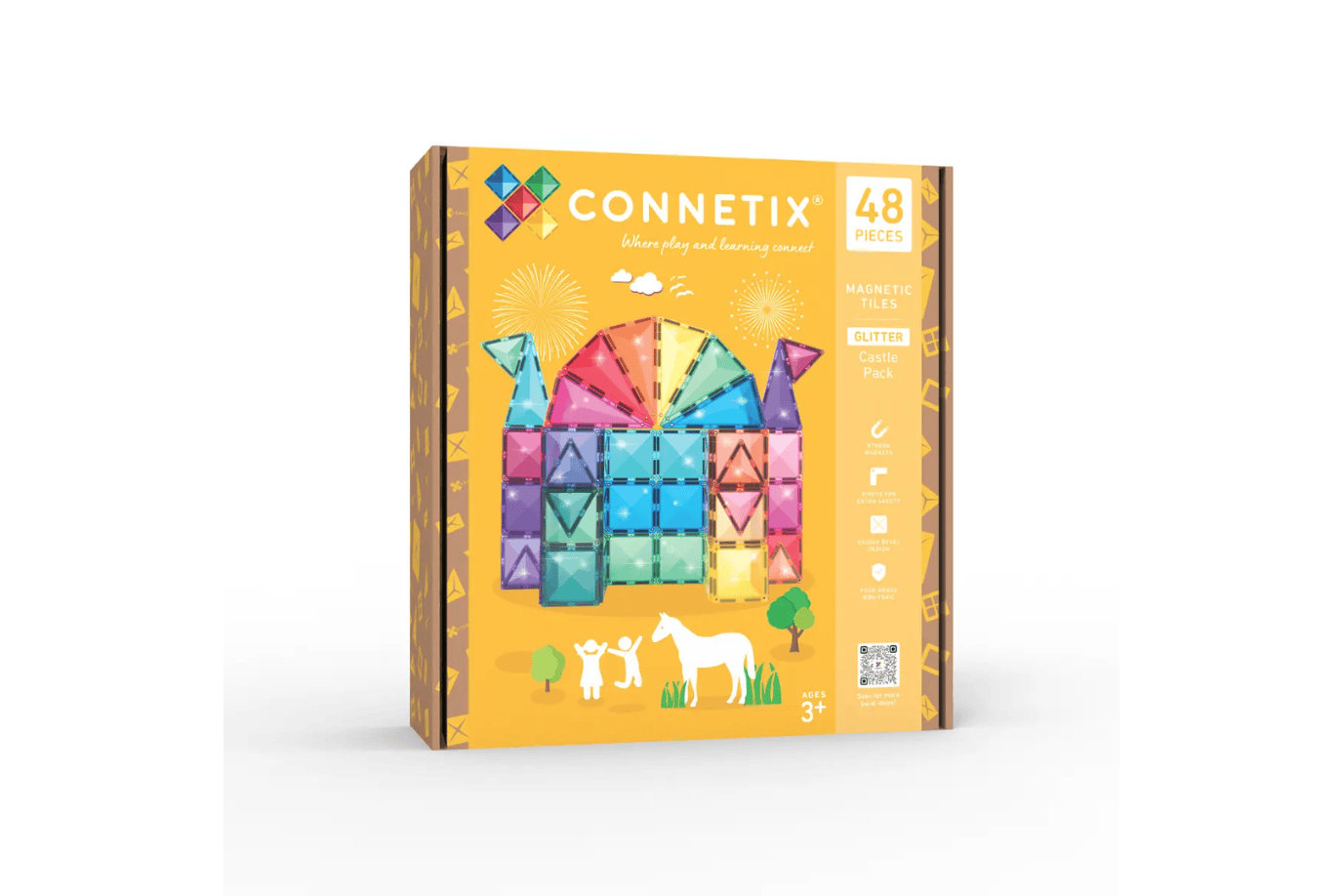 Connetix Tiles Connetix Glitter Castle Pack [48 Pieces]