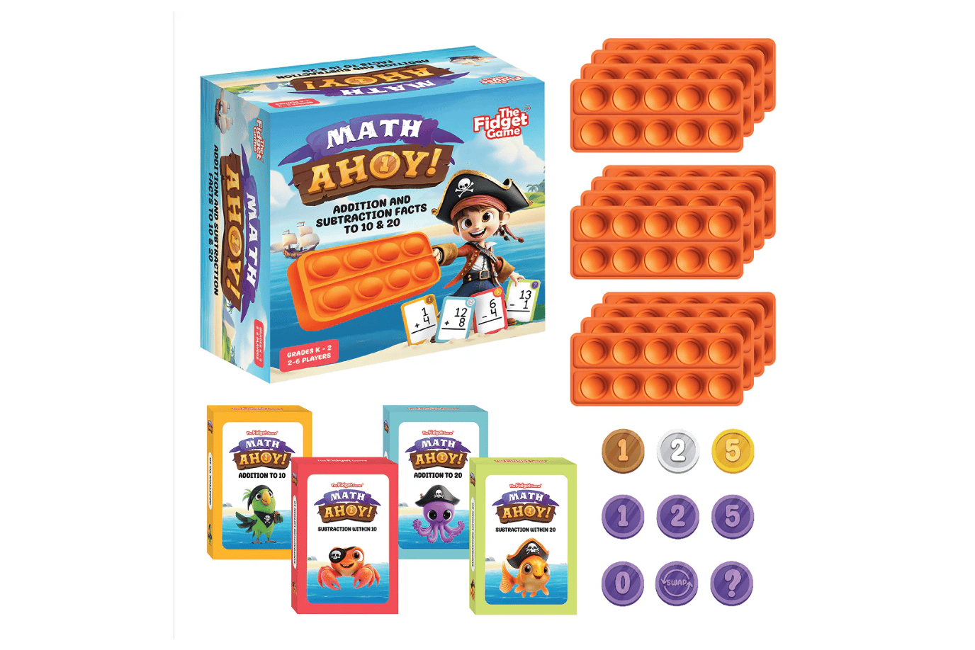 The Fidget Company Math Ahoy Math Game - Ages 5 - 8