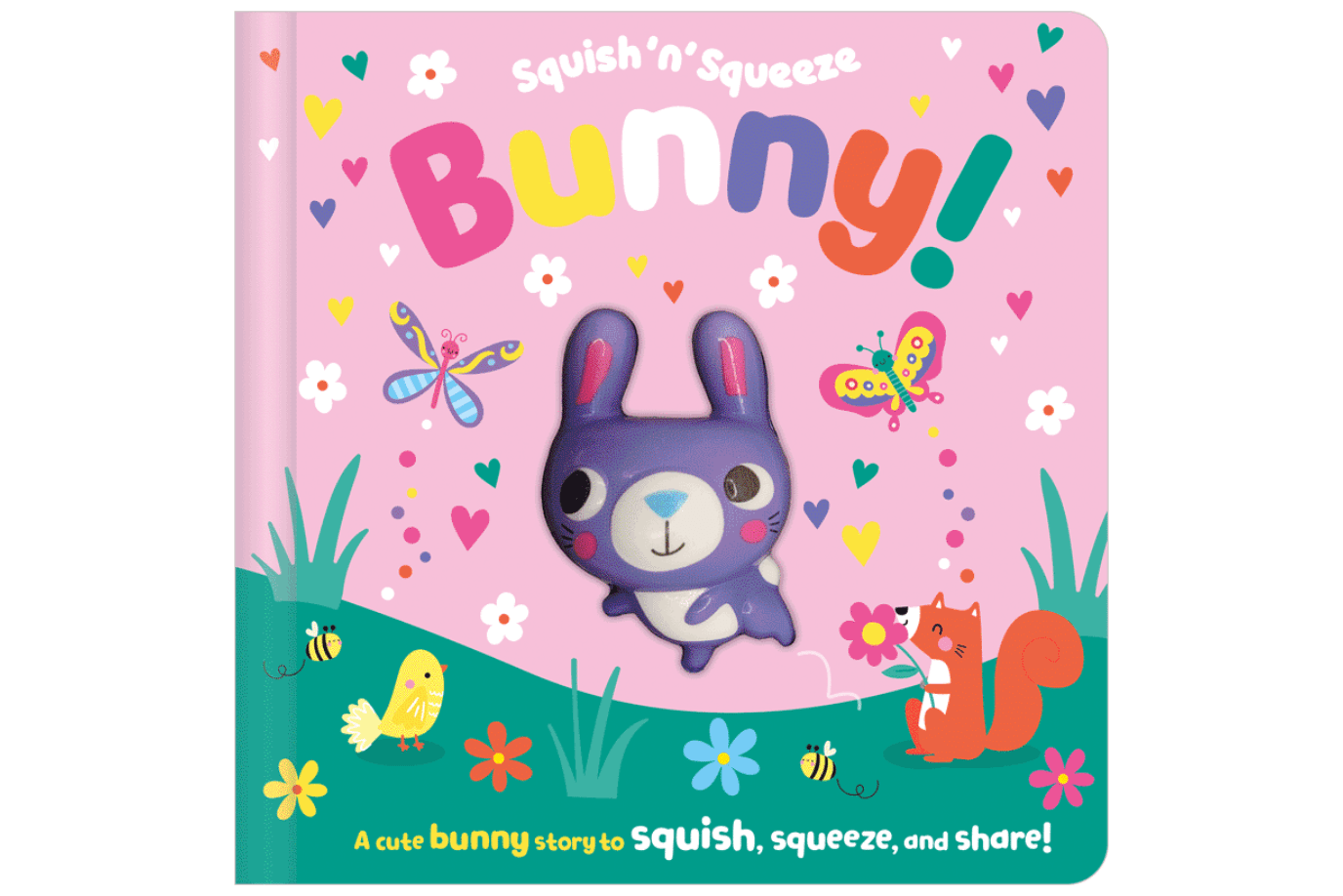 Squish 'n' Squeeze Bunny! Board Book, Make Believe Ideas, Easter books, Spring books, best books for toddlers, search and find books for toddlers, sensory books for toddlers, The Montessori Room, Toronto, Ontario, Canada. 